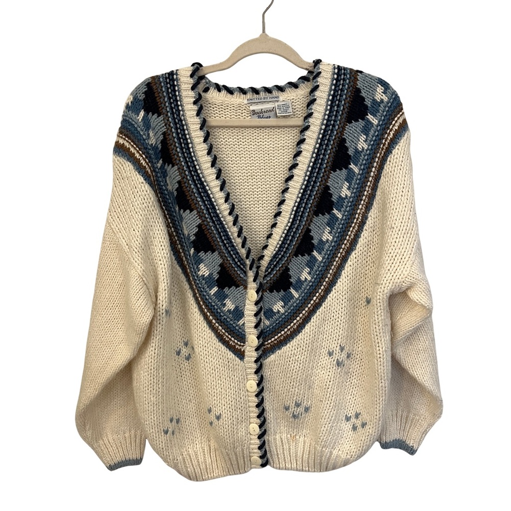 Cozy Vintage Backroad Blues Cardigan